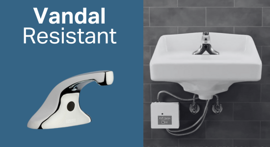 Vandal Resistant EVR touchless faucet