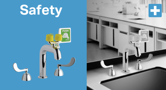 Safety Combination Eyewash and Faucet