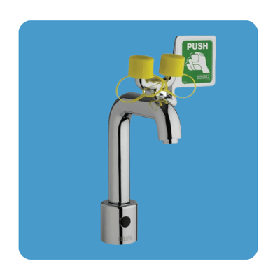 Emergency Eyewash and Touchless Faucet Combination