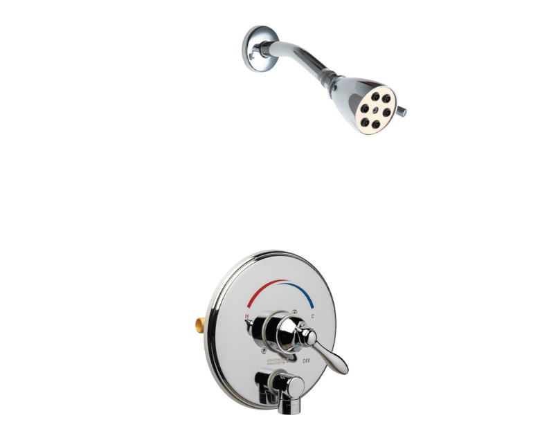 Thermostatic/pressure balancing shower fitting with Auto-Drain™