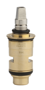 Ceramic 1/4-turn operating cartridge with integrated check valve, right-hand