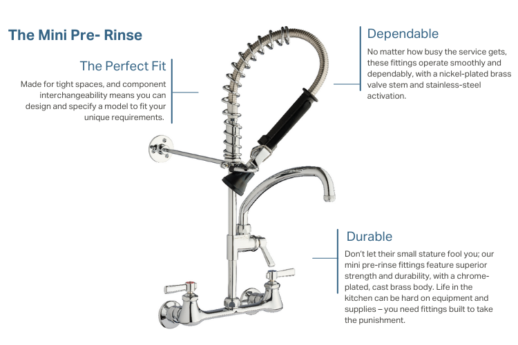 Mini Pre Rinse For Commercial Kitchens